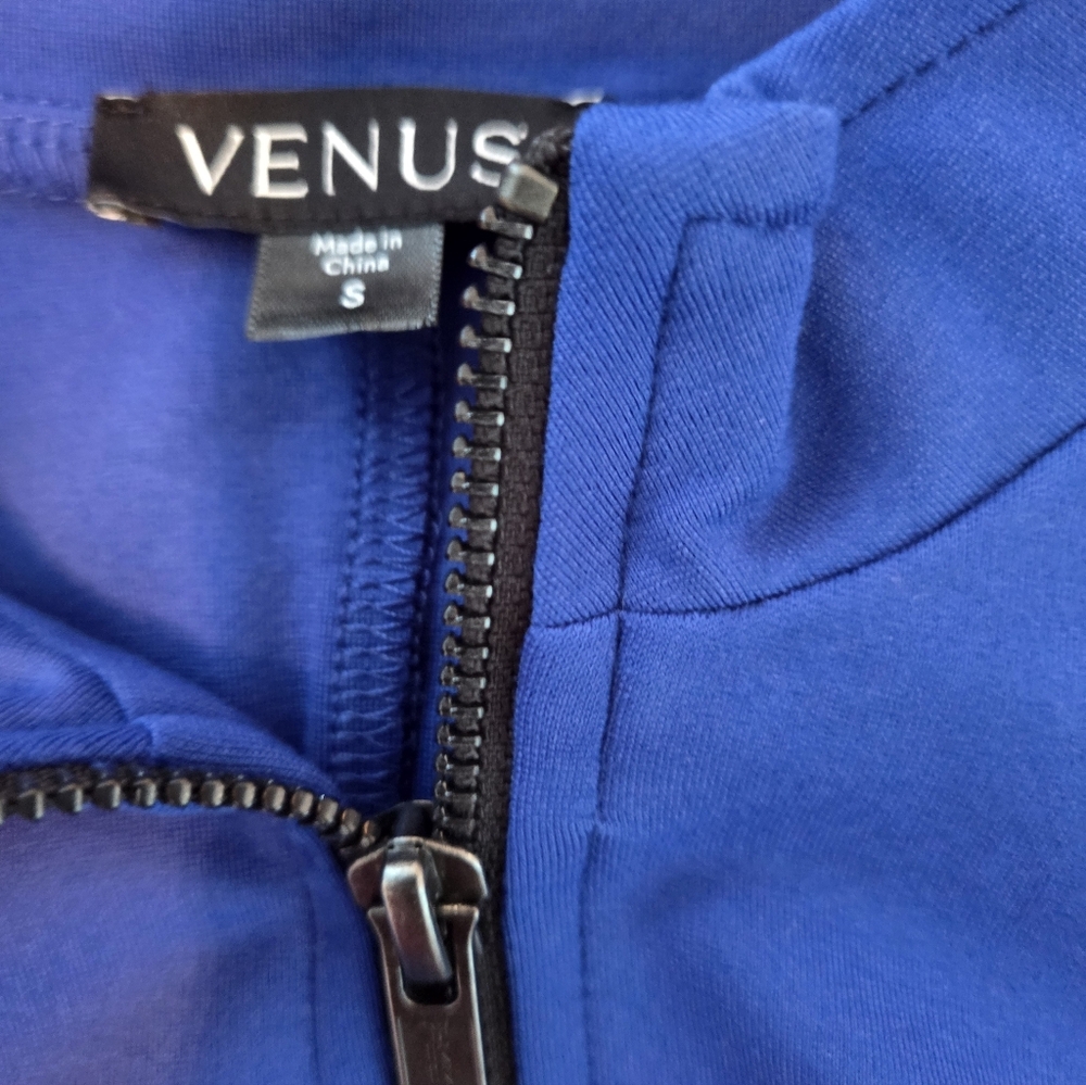 Venus Blue Zip-Up Dress